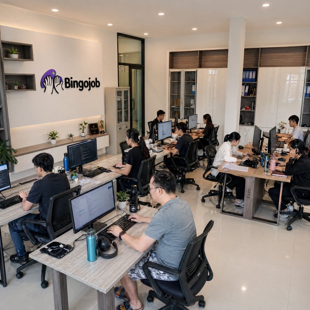 Bingojob 室内办公与研发工作现场